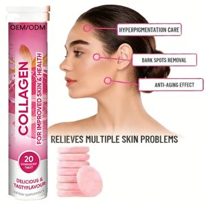 collagen effervescent tablets skin whitening health products vitamin c glutathione support beauty supplement for women